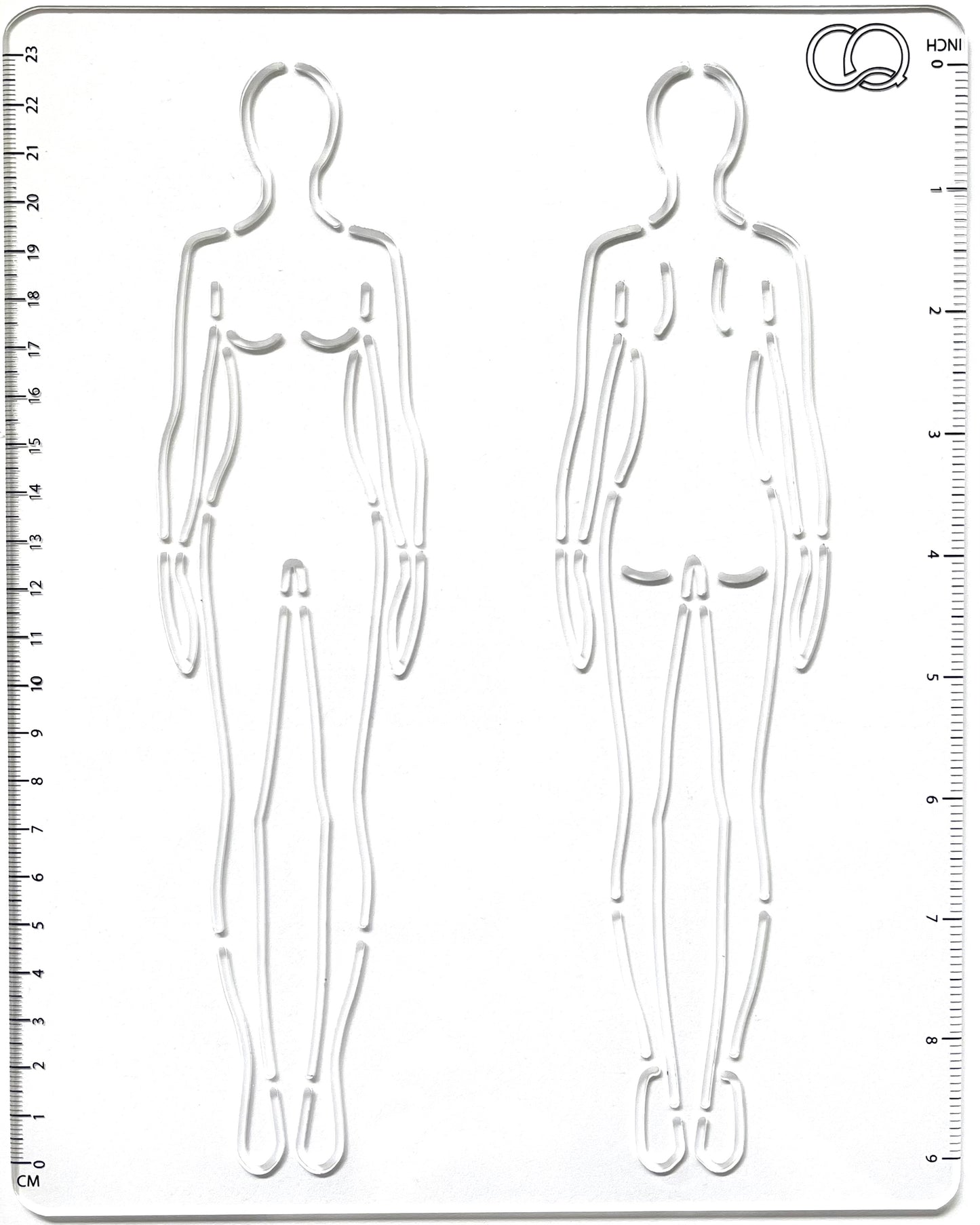 CROQI WOMAN TALL Double Stencil Front and Back 25x20cm