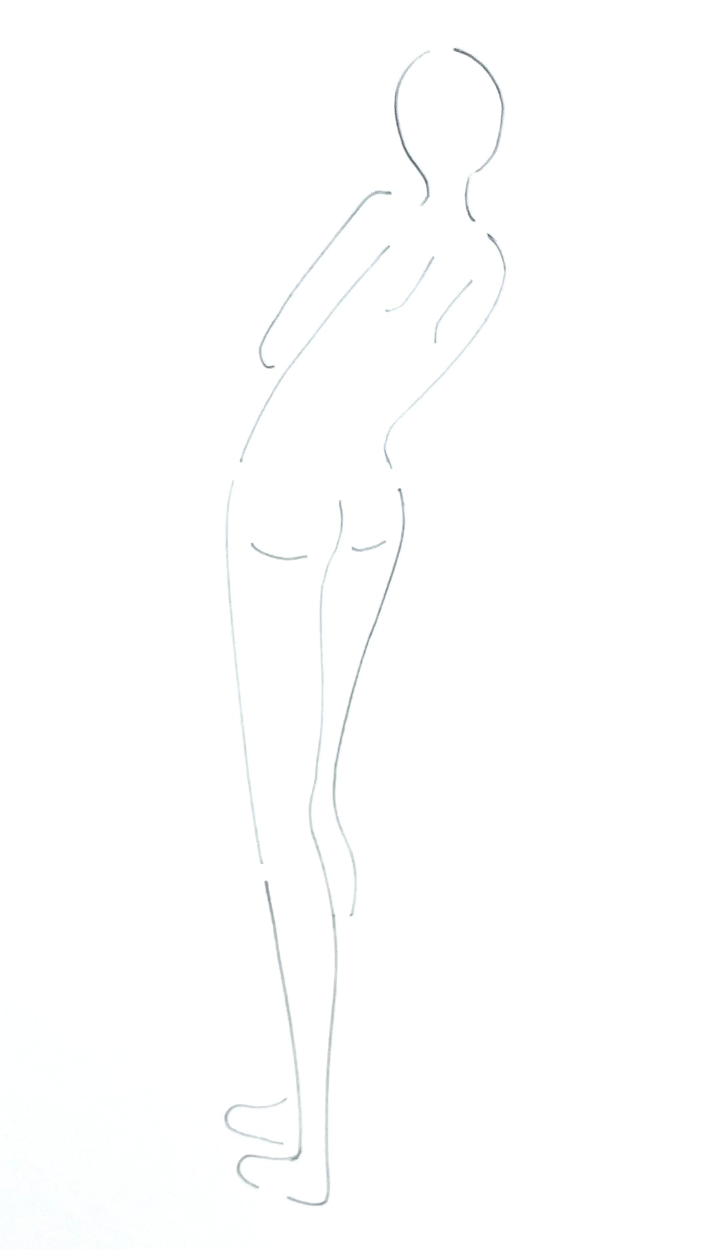 CROQI WOMAN TALL Slouch Pose 25x10cm