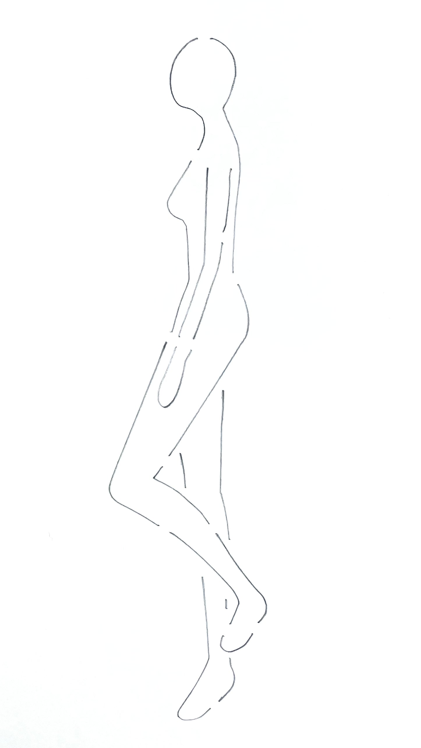 CROQI WOMAN TALL Side Pose 25x10cm