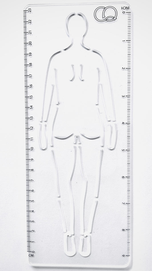 CROQI WOMAN CURVY (Triangle) Back Pose 25x10cm