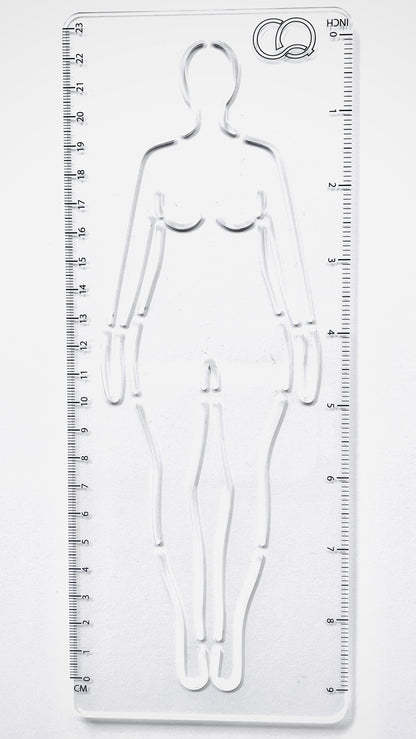 CROQI WOMAN CURVY (Pear) Front Pose 25x10cm