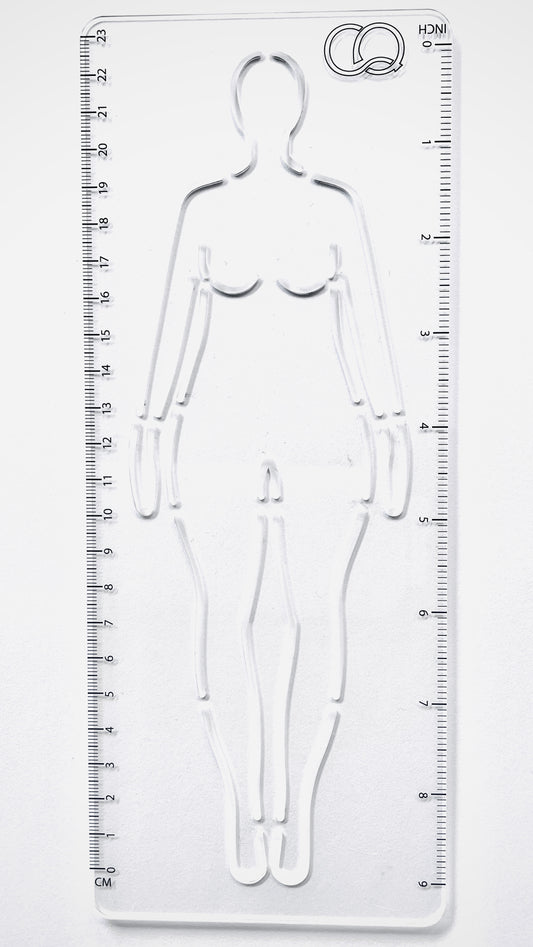 CROQI WOMAN CURVY (Pear) Front Pose 25x10cm