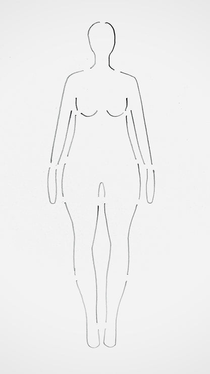 CROQI WOMAN CURVY (Pear) Front Pose 25x10cm