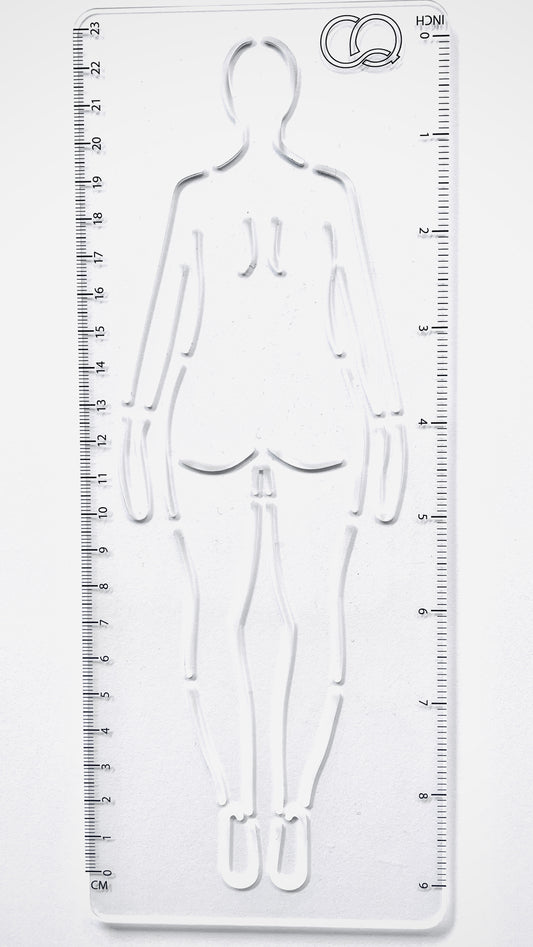 CROQI WOMAN CURVY (Pear) Back Pose 25x10cm