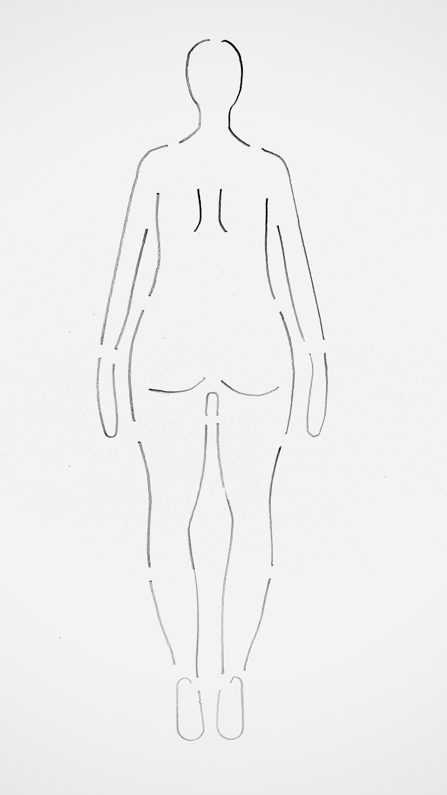CROQI WOMAN CURVY (Pear) Back Pose 25x10cm