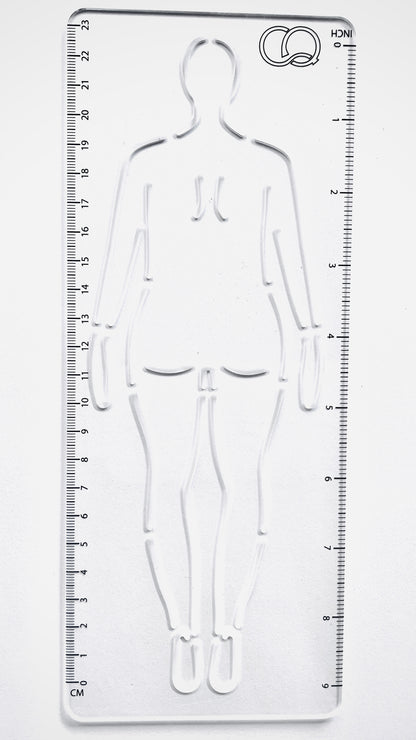 CROQI WOMAN CURVY (Apple) Back Pose 25x10cm