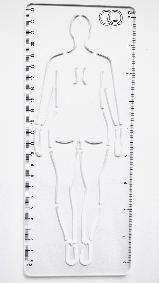 CROQI WOMAN CURVY (Apple) Back Pose 25x10cm