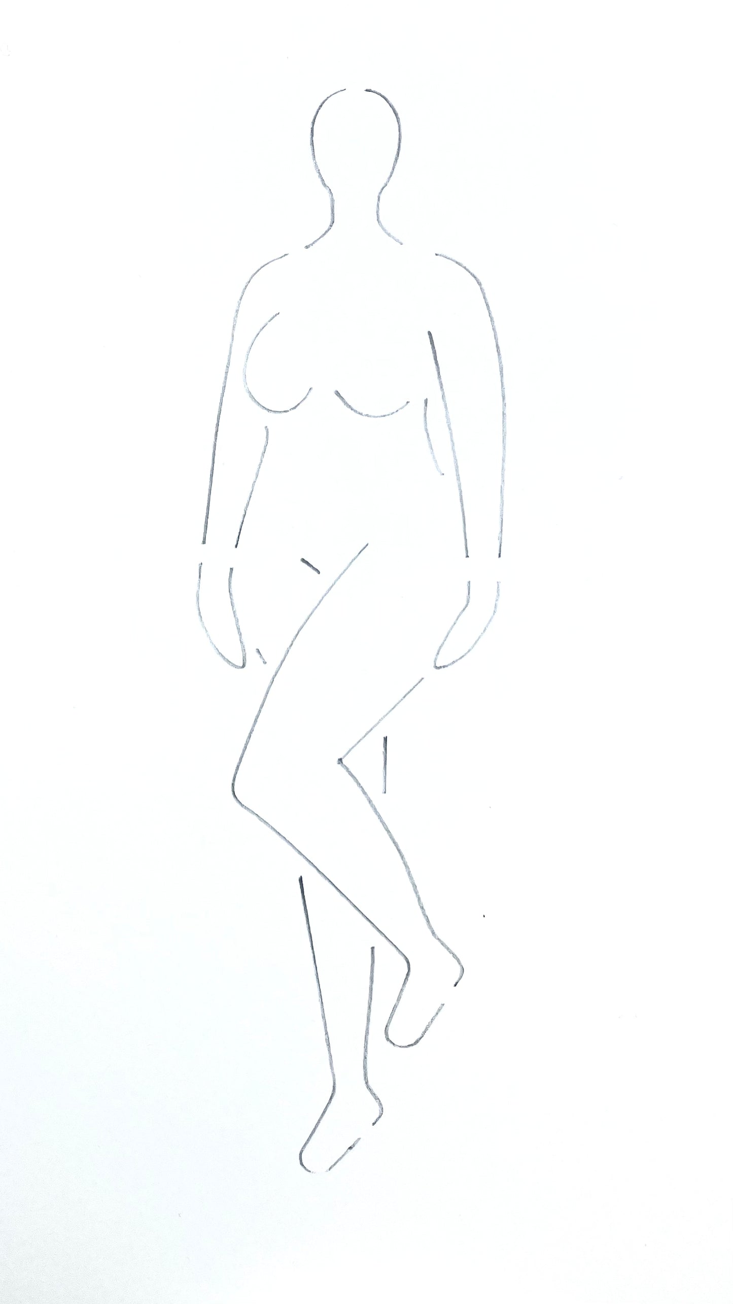 CROQI WOMAN CURVY (Hourglass) Three Quarter Pose 25x10cm