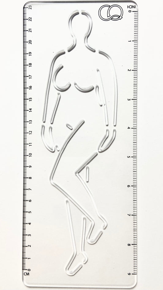 CROQI WOMAN CURVY (Hourglass) Three Quarter Pose 25x10cm