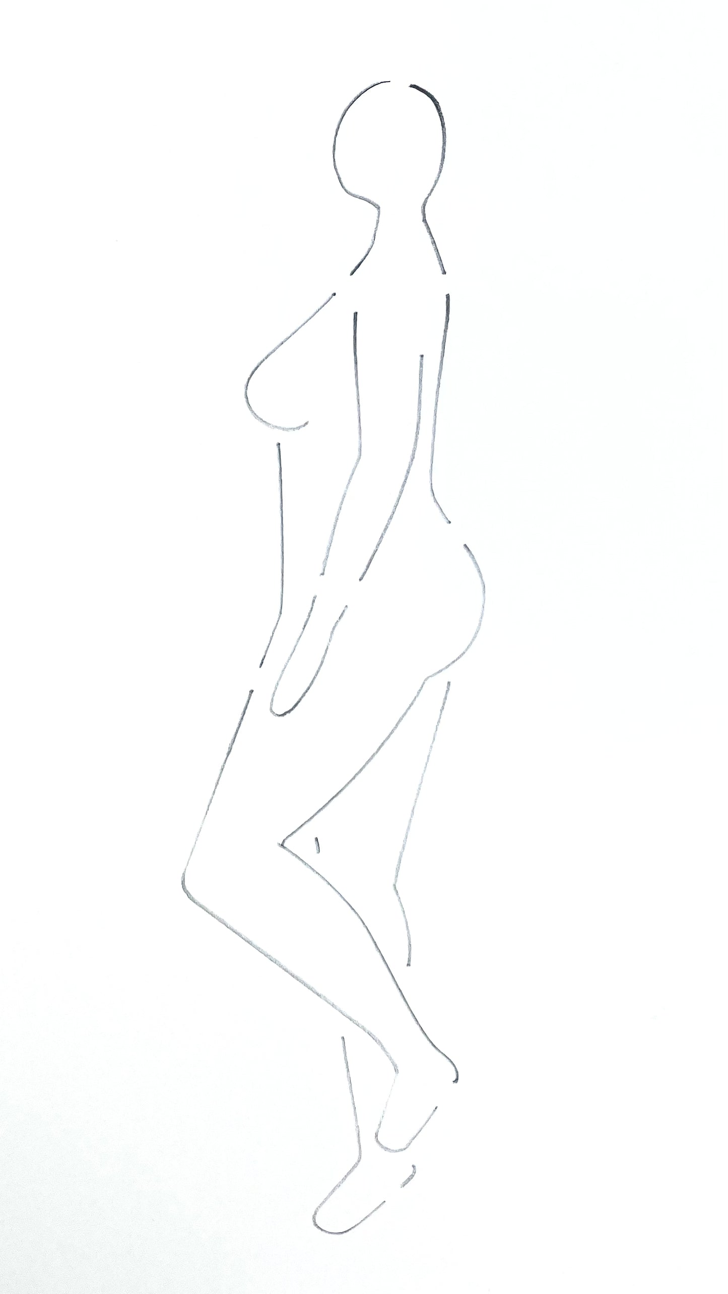 CROQI WOMAN CURVY (Hourglass) Side Pose 25x10cm