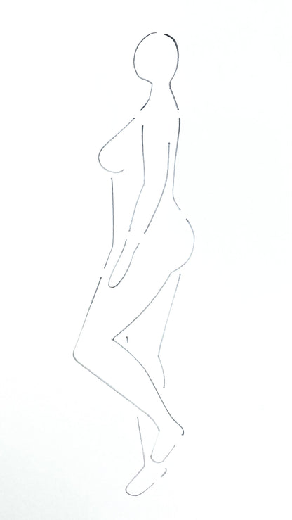 CROQI WOMAN CURVY (Hourglass) Side Pose 25x10cm