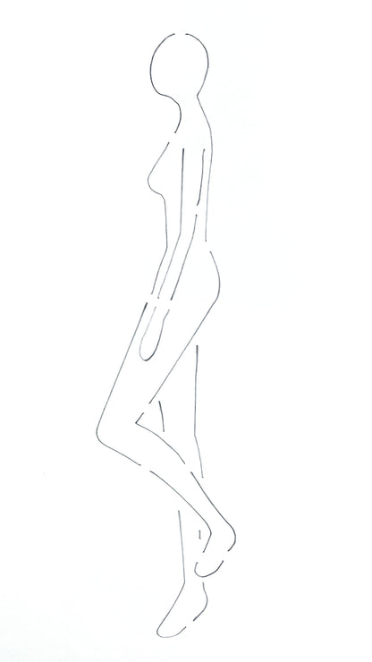 CROQI WOMAN TALL Side Pose 25x10cm