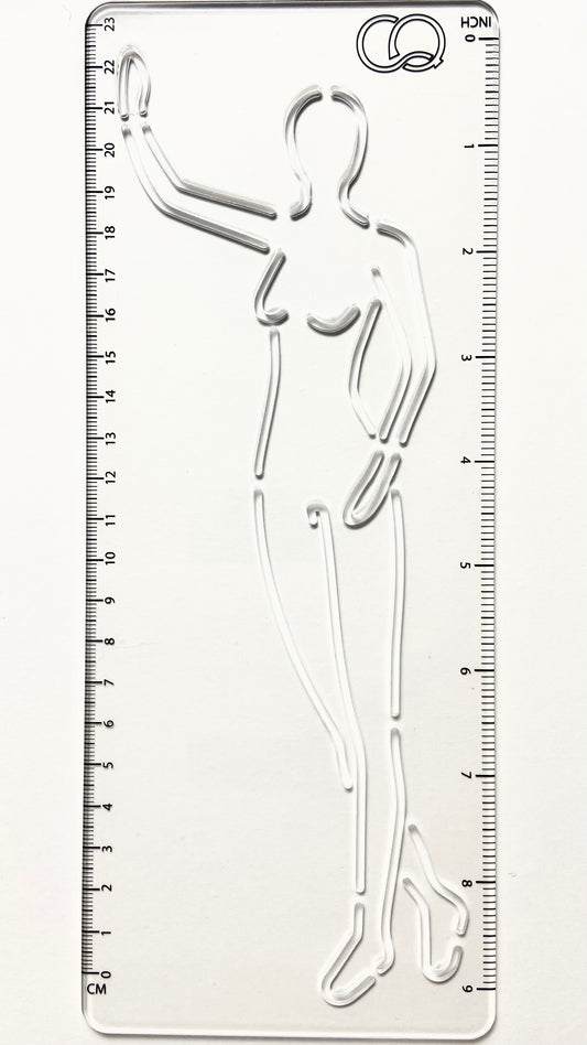 CROQI WOMAN TALL Hand on Wall Pose 25x10cm