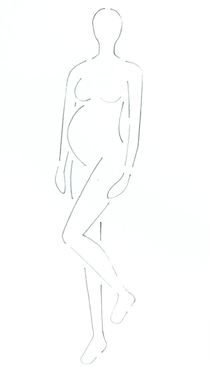 CROQI WOMAN MATERNITY Three Quarter Pose 25x10cm