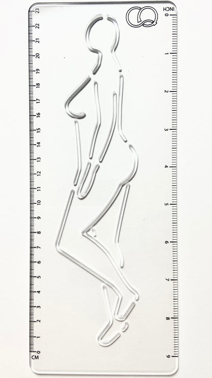 CROQI WOMAN CURVY (Hourglass) Side Pose 25x10cm