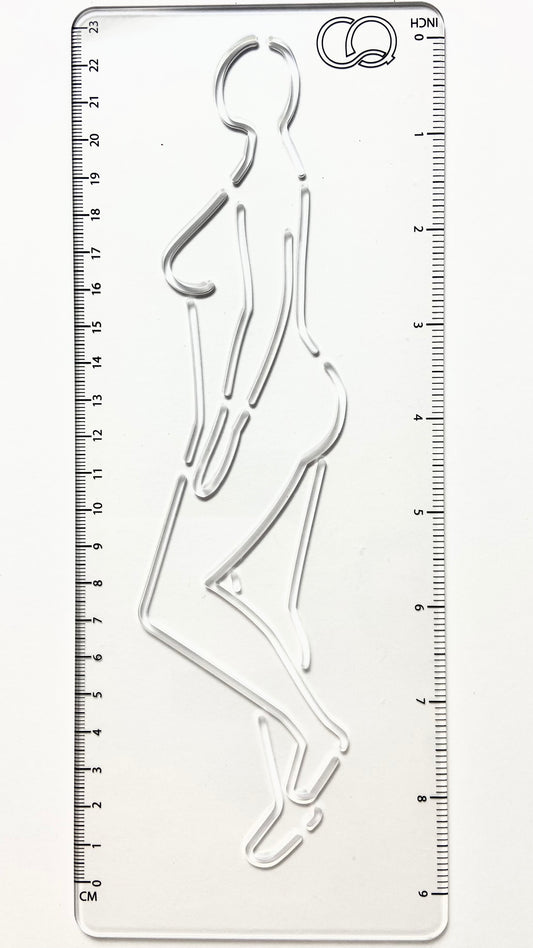 CROQI WOMAN CURVY (Hourglass) Side Pose 25x10cm